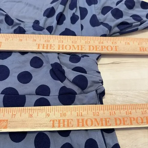 Boden Women 6P Dress Faux Wrap Fit Flare Polka Dots Jersey Purple - Picture 7 of 9